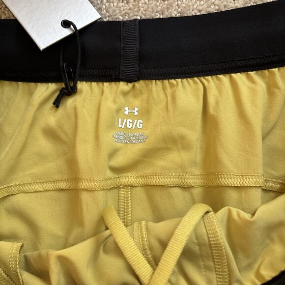 Under Armour Halo Train Shorts Yellow Men’s Size Large Workout Running 5” In NWT - Picture 5 of 9